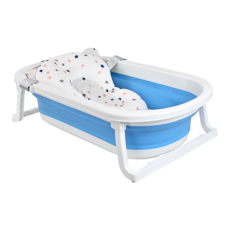 PREMIUM BABY - Bañera Bebé Premium baby Cojín y Termómetro Pol Azul