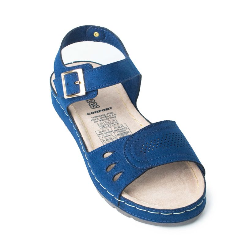 PRICE SHOES - Price shoes Sandalia Plana Mujer 162609AZUL