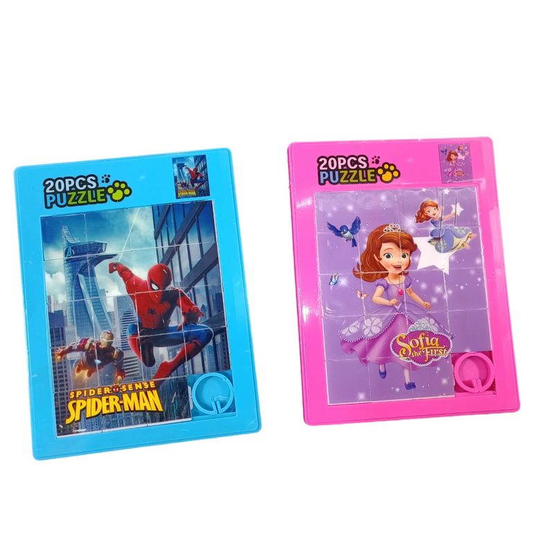 GENERICO - Puzzle 2d Deslizar Animado Niño 20 Piezas Juego