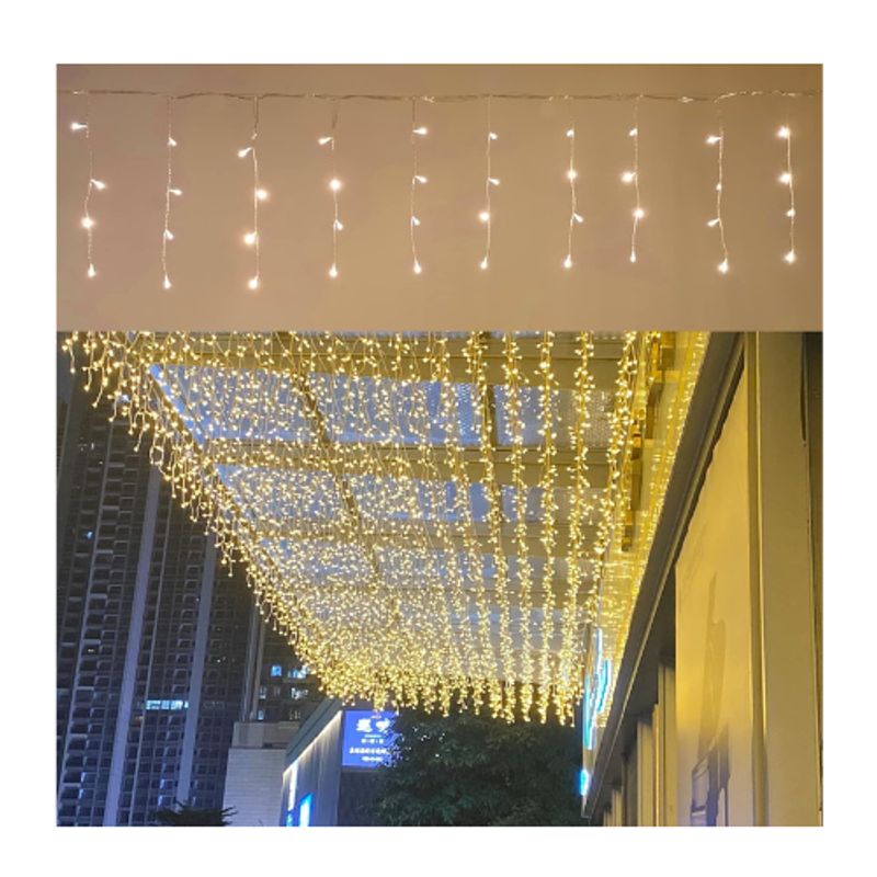 GENERICO - Luz Led Cortina 9mtr X 45cm 300 Luces Navidad Calida