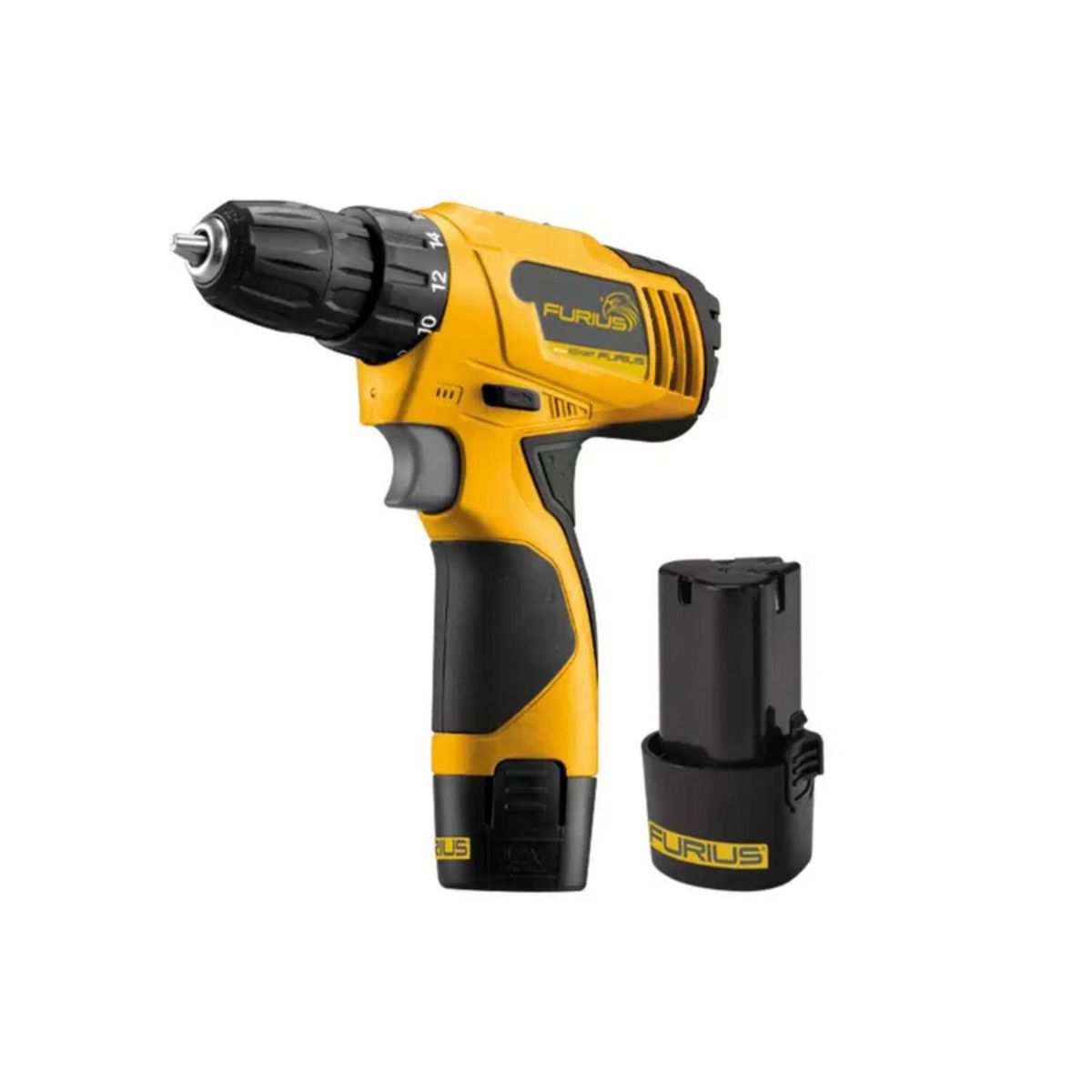 FURIUS - Kit Taladro Inalámbrico UJUETA Furius Rotación 3/8" 12 Voltios