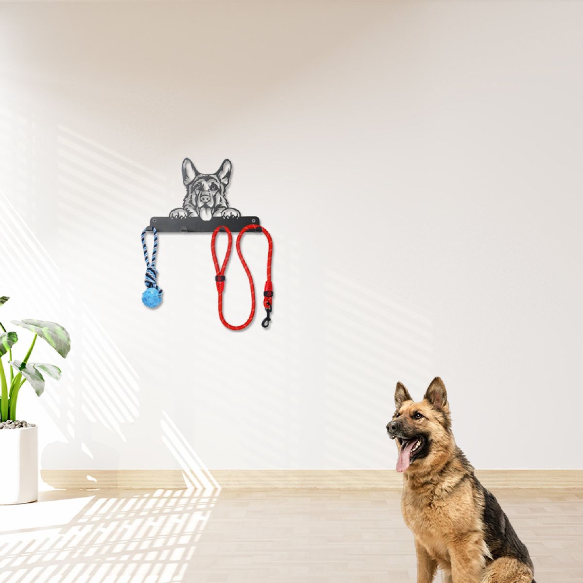 GENERAL - Perchero Para Mascotas En Cold Rolled:  Pastor Alemán