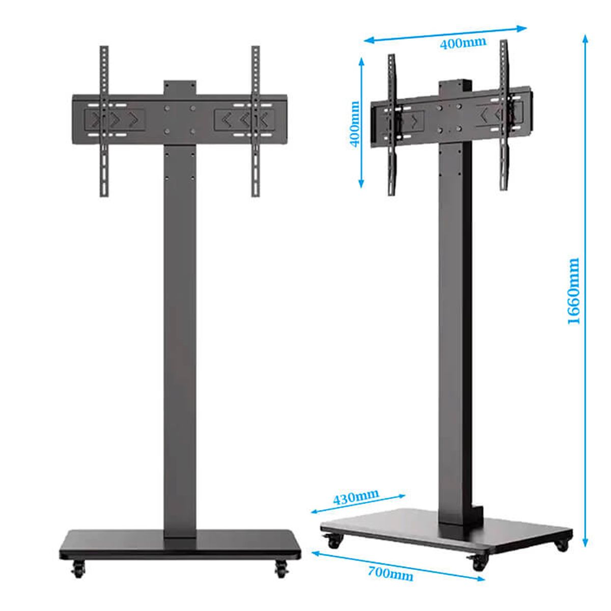 GENERICO - Soporte Televisor Smart Tv Base Pedestal Móvil Con Ruedas