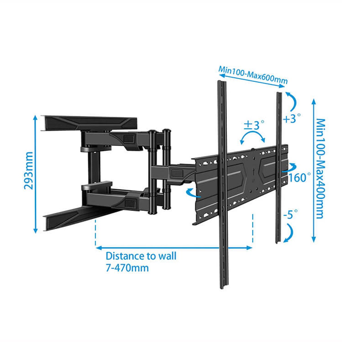 GENERICO - Soporte De Pared Para Tv Led Lcd 45 A 75