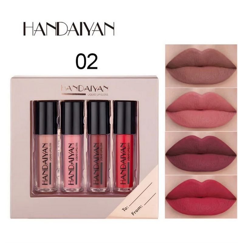 GENERICO - Labiales  Mate Terciopelo De Larga Duración Set X4