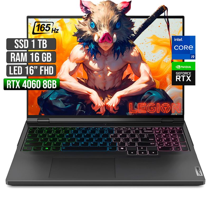 LENOVO - LENOVO LEGION PRO INTEL CORE I9-14900HX RTX 4060 8GB SSD 1TB RAM 16GB LED 16" FHD 165Hz