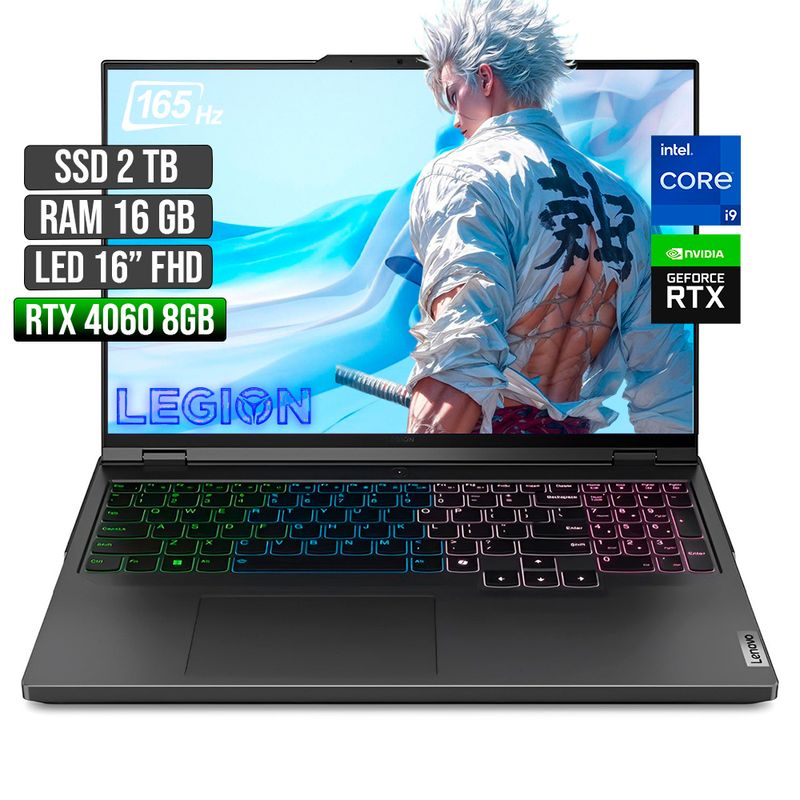 LENOVO - LENOVO LEGION PRO INTEL CORE I9-14900HX RTX 4060 8GB SSD 2TB RAM 16GB LED 16" FHD 165Hz