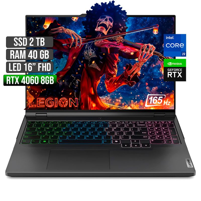 LENOVO - LENOVO LEGION PRO INTEL CORE I9-14900HX RTX 4060 8GB SSD 2TB RAM 40GB LED 16" FHD 165Hz