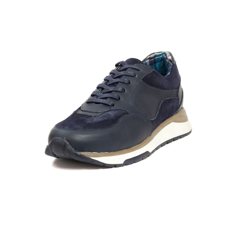 GENERICO - Tenis Cuero Hombre Azul Ocai Hollman 001