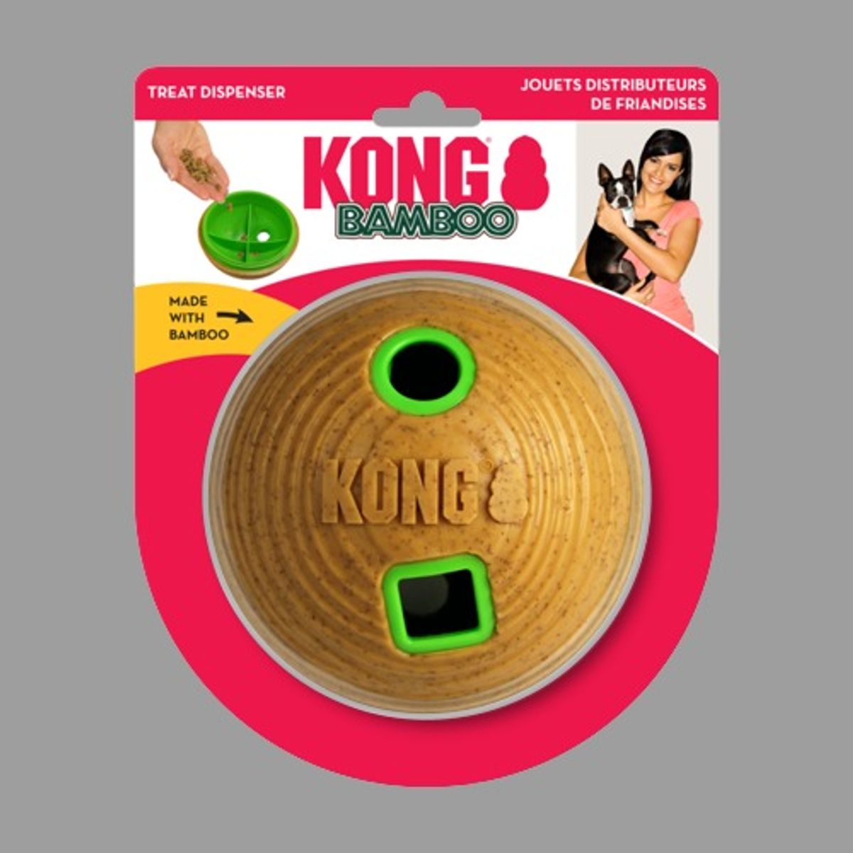 KONG COMPANY - KONG Bamboo Feeder - Juguete Dispensador Pelota talla M