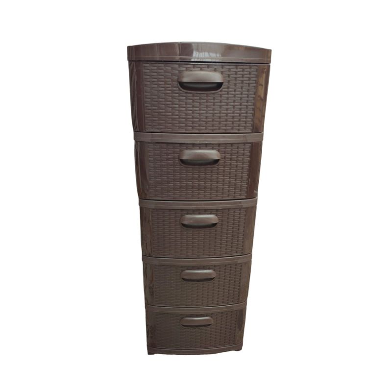 PRODEHOGAR - Organizador cajonero plastico amplio dubai por 5 niveles Cafe