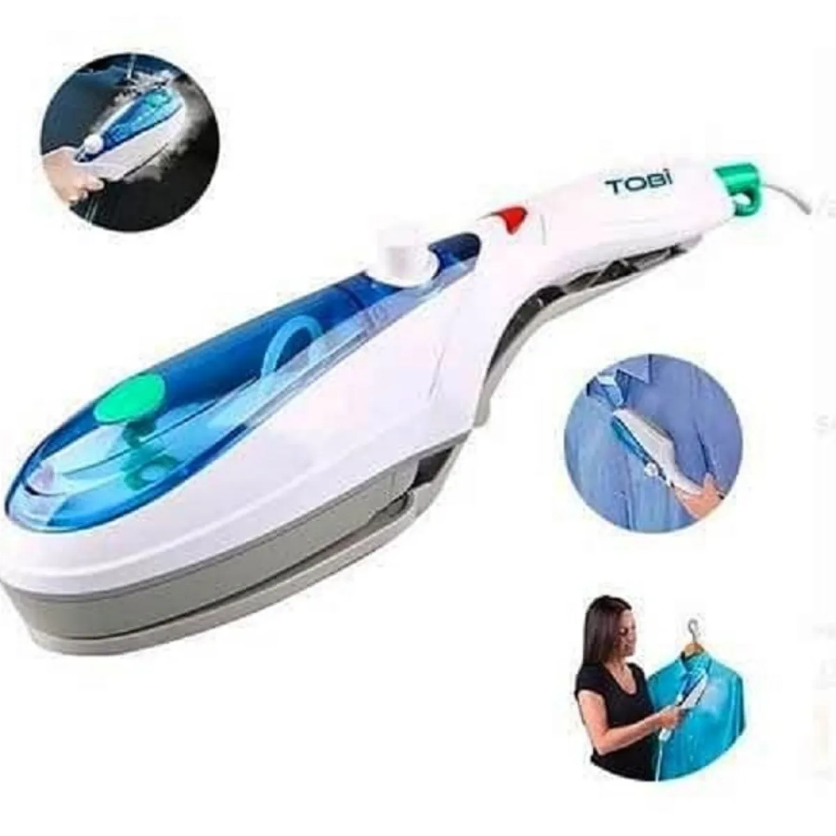 GENERICO - Plancha A Vapor Portátil Vertical Limpia Y Desinfecta Nueva