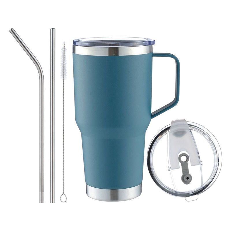 MULTIPLACE COLOMBIA - Termo bebidas calientes y frías 500 ml acero inoxidable Azul Petroleo