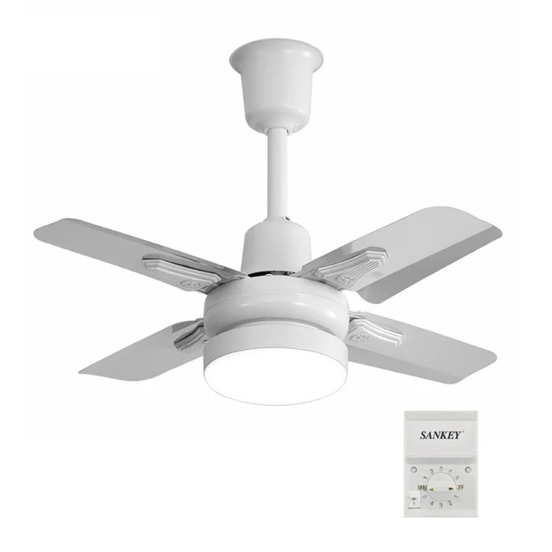 SANKEY - Ventilador de Techo Sankey Decorativo con Luz 24 Pulgadas Blanco