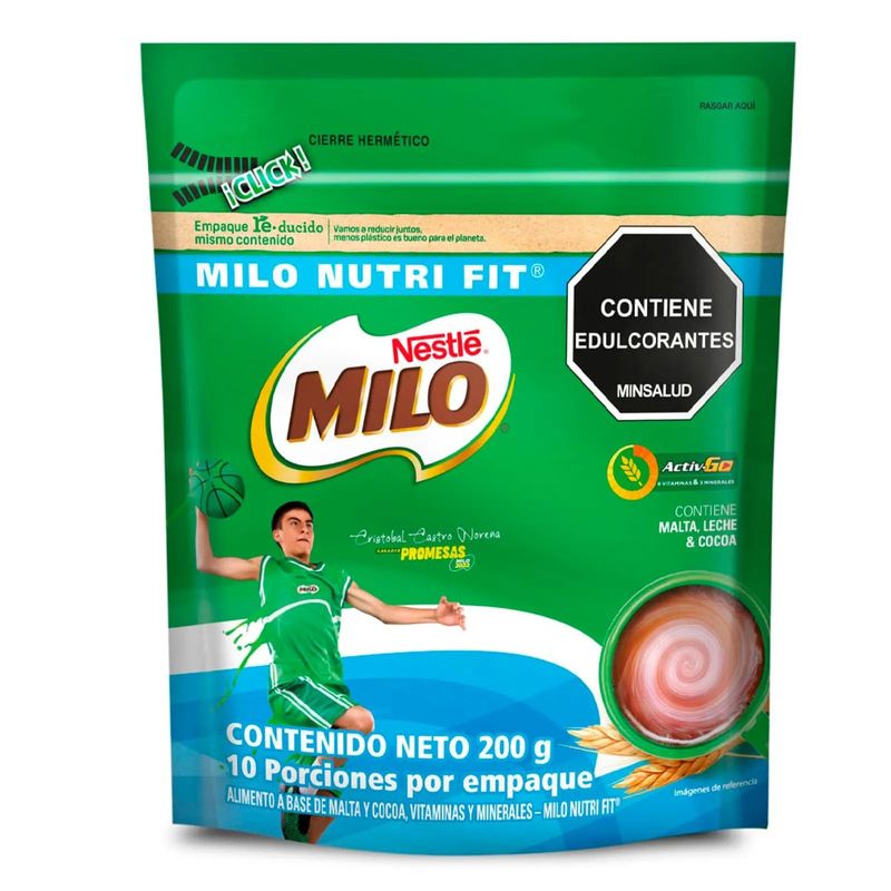MILO - Milo en Polvo Activ-go Bajo en Azúcar 200g Doypack