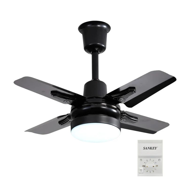 SANKEY - Ventilador de Techo Sankey Decorativo con Luz 24 Pulgadas Negro