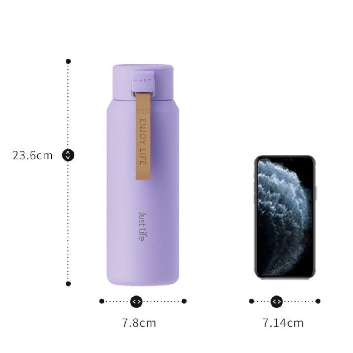 MULTIPLACE COLOMBIA - Termo bebidas calientes y frías 500 ml acero inoxidable Negro