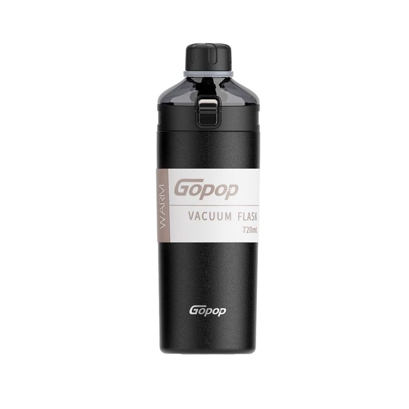 MULTIPLACE COLOMBIA - Termo bebidas calientes y frías 720 ml acero inoxidable Negro