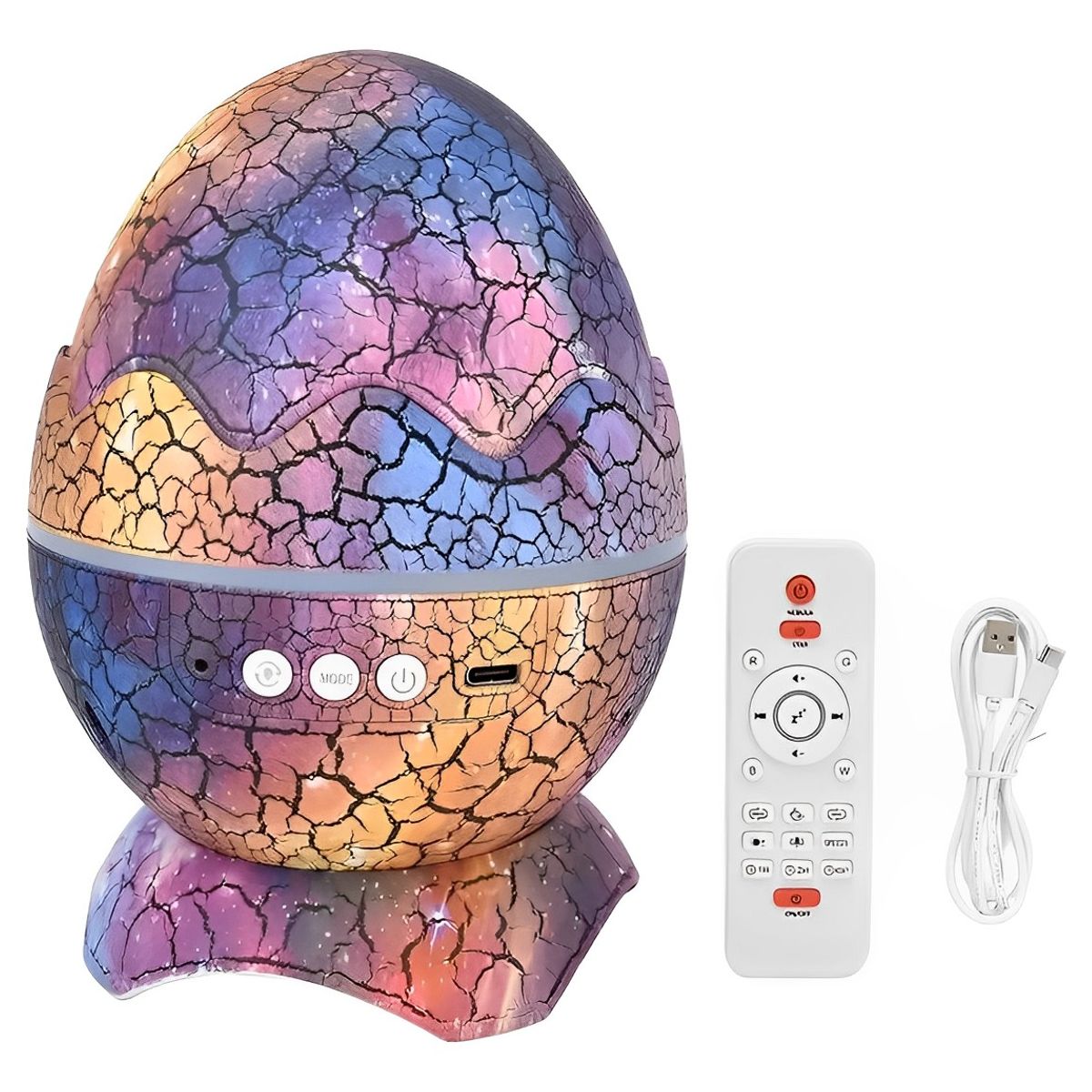 MILOPTS - Proyector De Estrellas Bluetooth Cascara Huevo De Dinosaurio