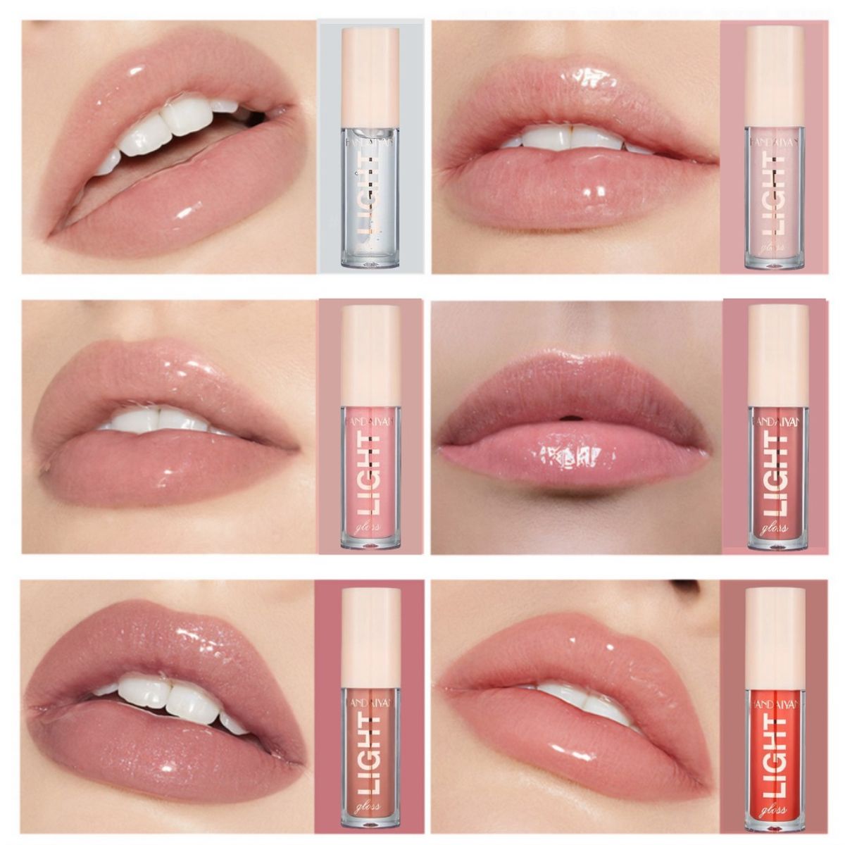 GENERICO - Labiales Gloss Brillantes X 6 Unidades Duradero e Hidratantes