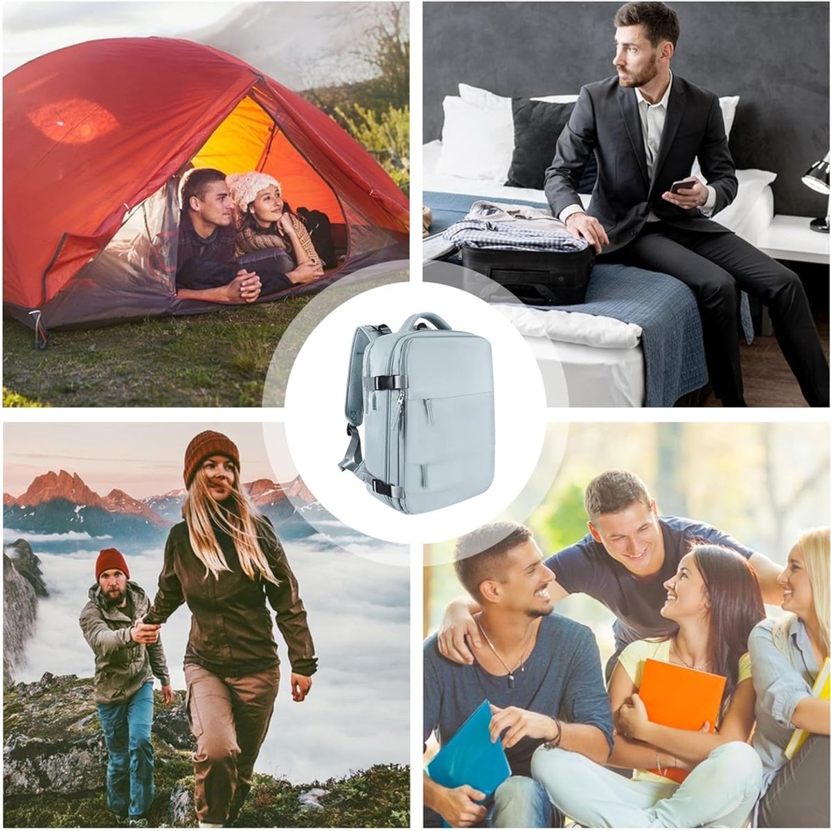 GENERICO - Mochila de Viaje Grande Multifuncional - Diseño Viral y Práctico