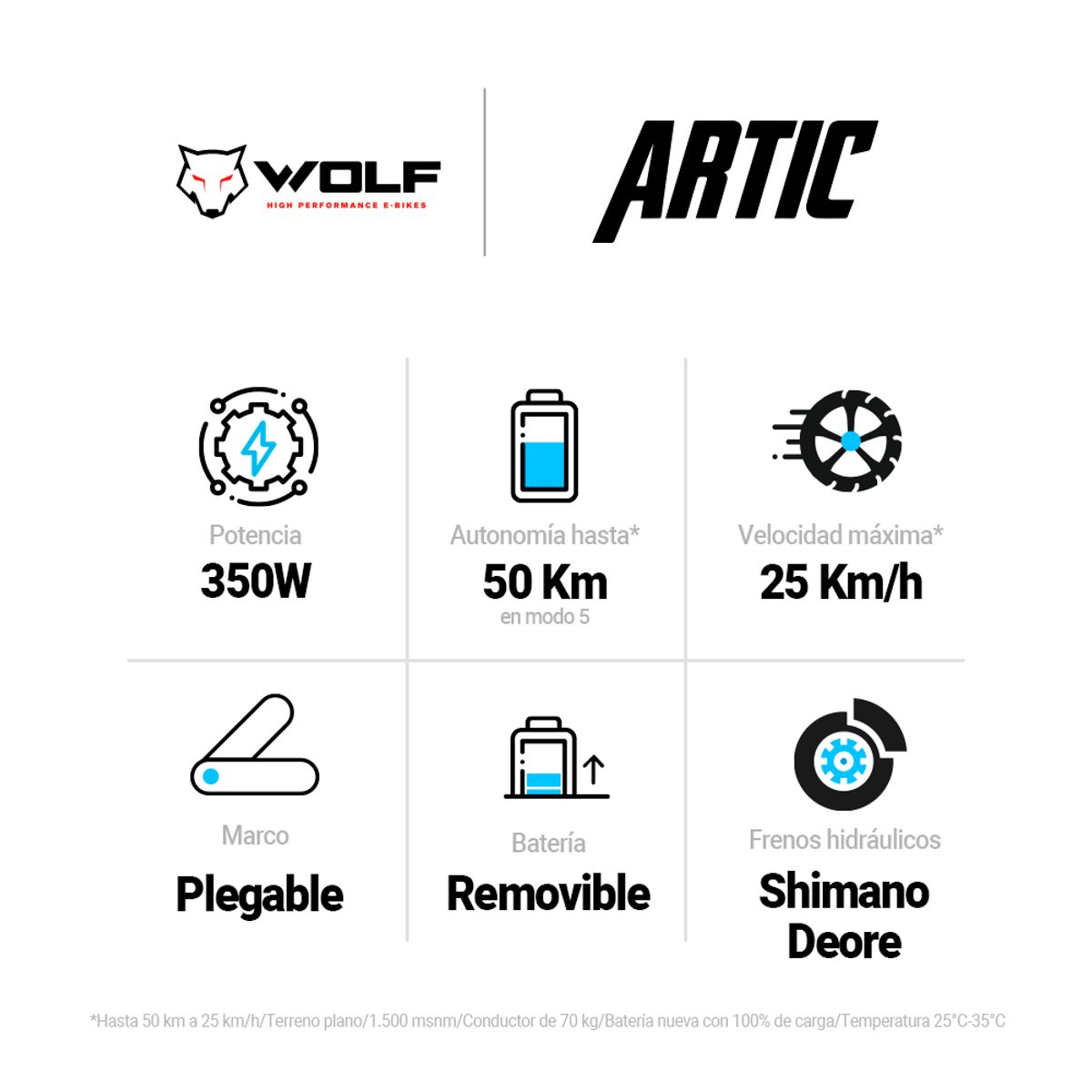 STARKER - Bicicleta eléctrica Wolf Artic Auteco 2024