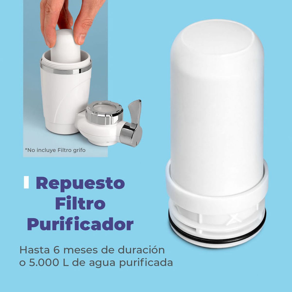 CHEF MASTER - Repuesto para Filtro de Agua para Grifo con 7 Niveles Duradero