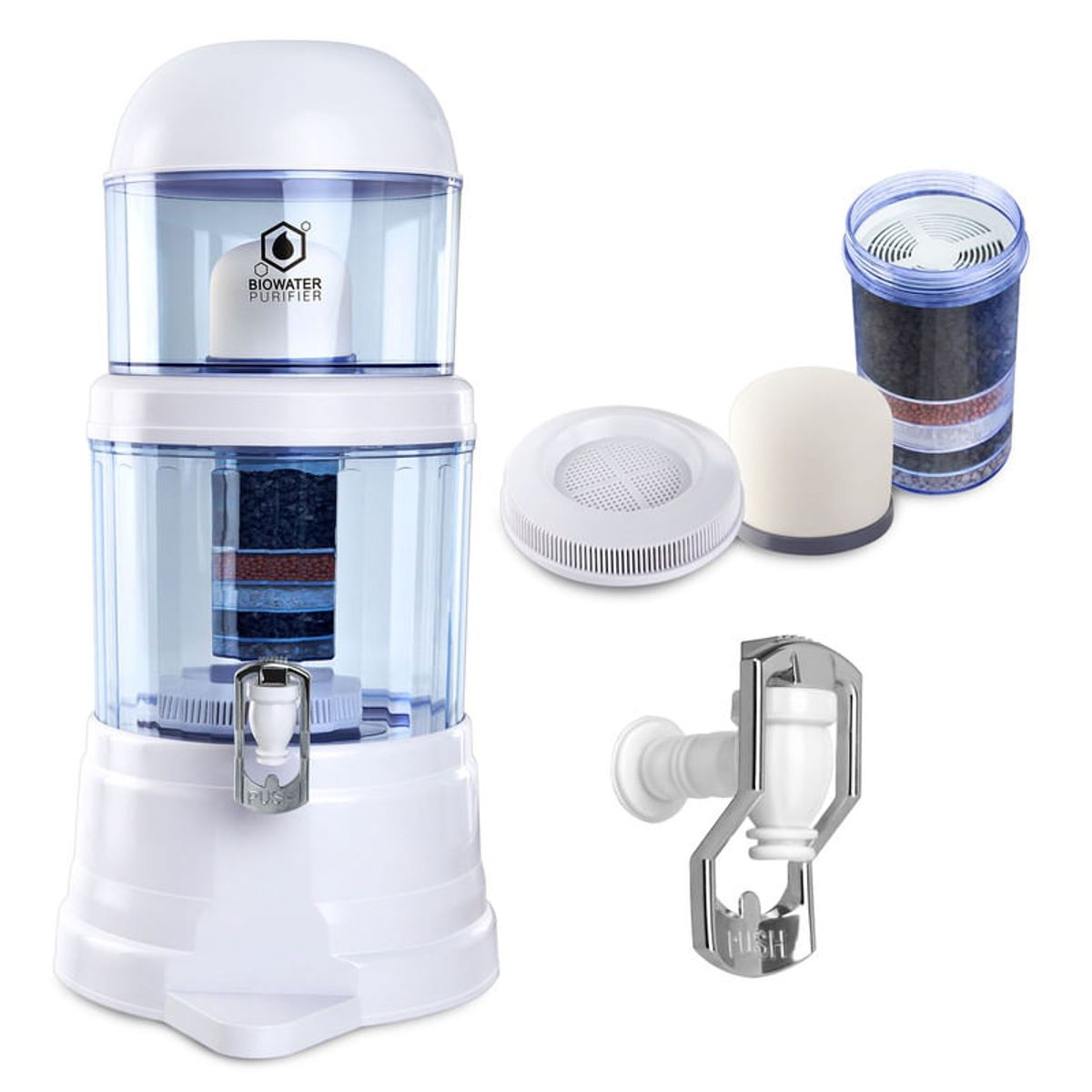 CHEF MASTER - Filtro de agua Chef Master + 4 Repuestos Filtros + Llave