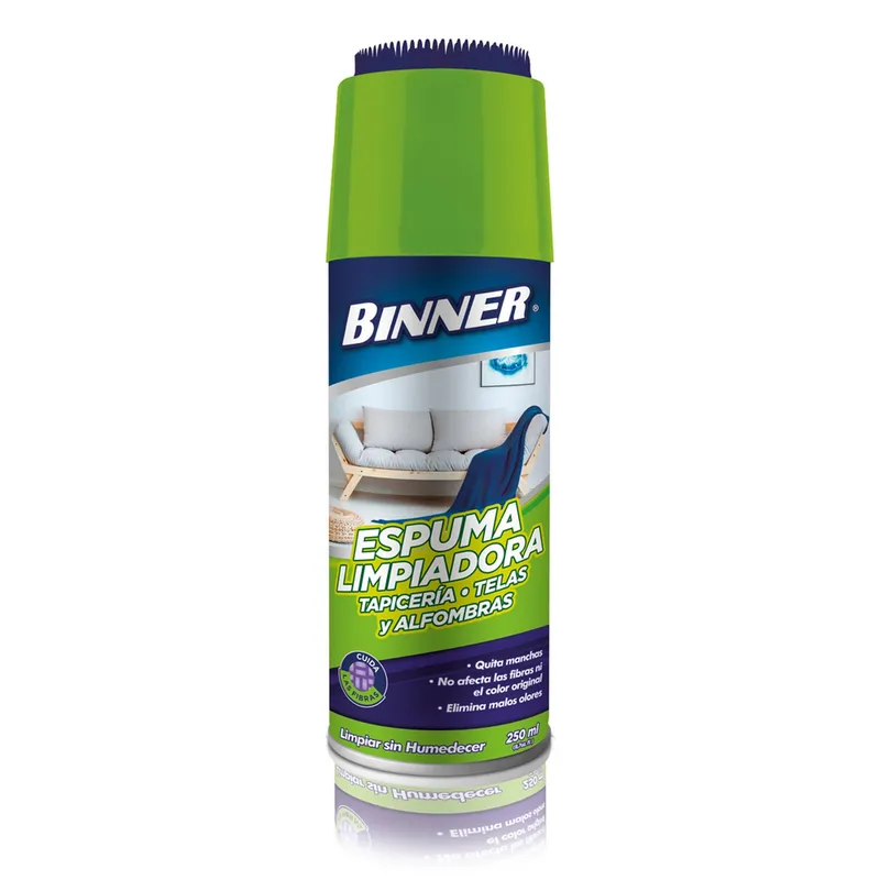 BINNER - Espuma Limpiadora BINNER para Tapicería/Telas/Alfombras en Aerosol 250ml
