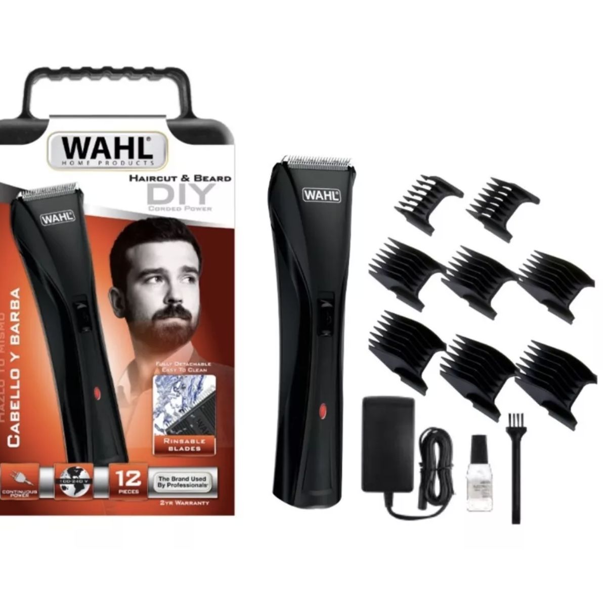 WAHL - Set De Maquina Wahl Haircut & Beard Kit 12 Piezas 9699-1016_.