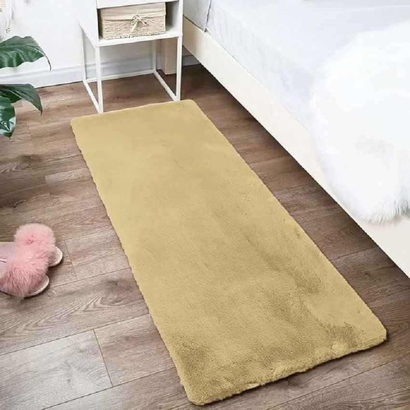 MITAPETE COM - Tapete Alfombra Camino  Piel Sintetica Conejo  50 X 80 cms Dorado