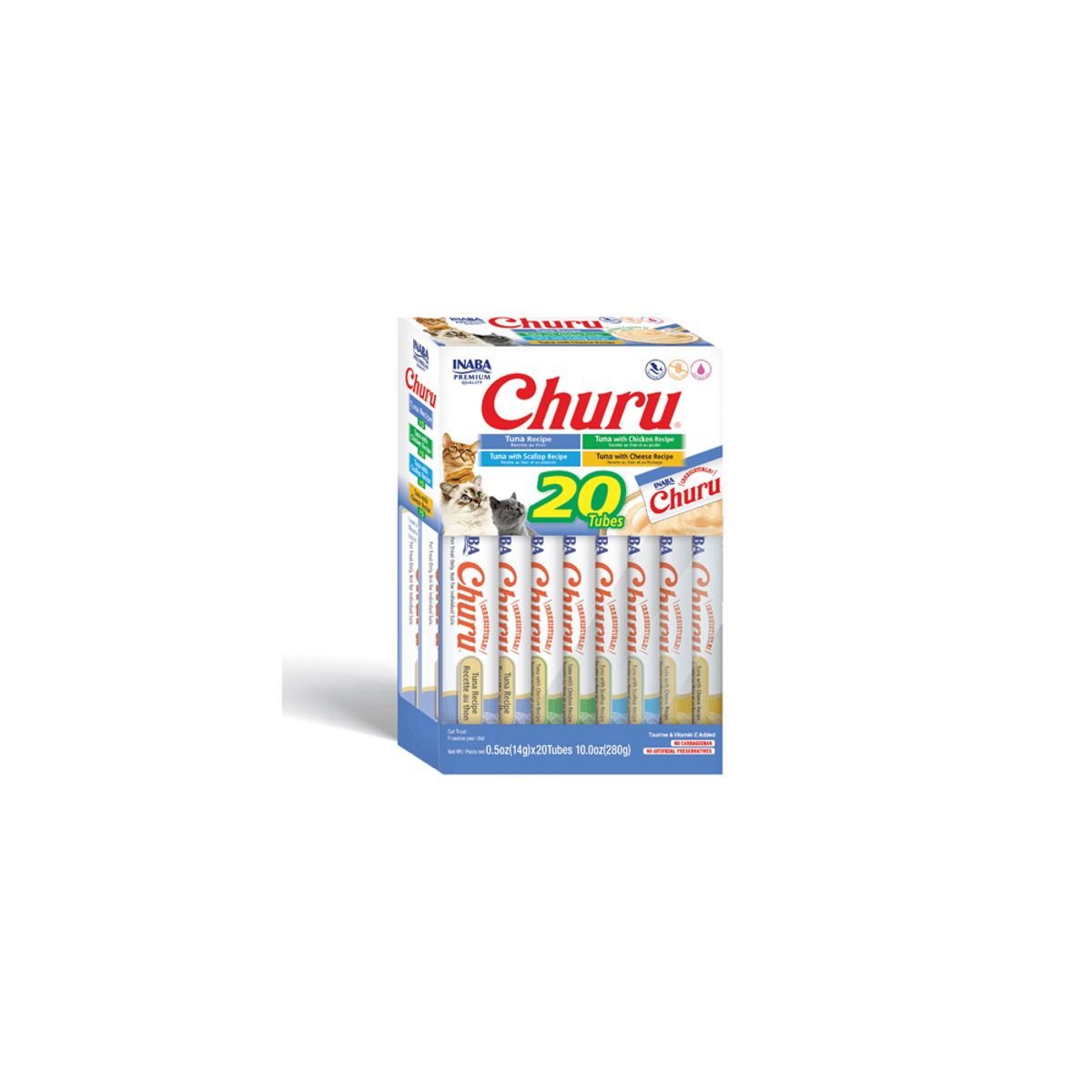 CATLIKE - Snack Cremoso Para Gato Inaba Churu Caja Atún 20 unidades