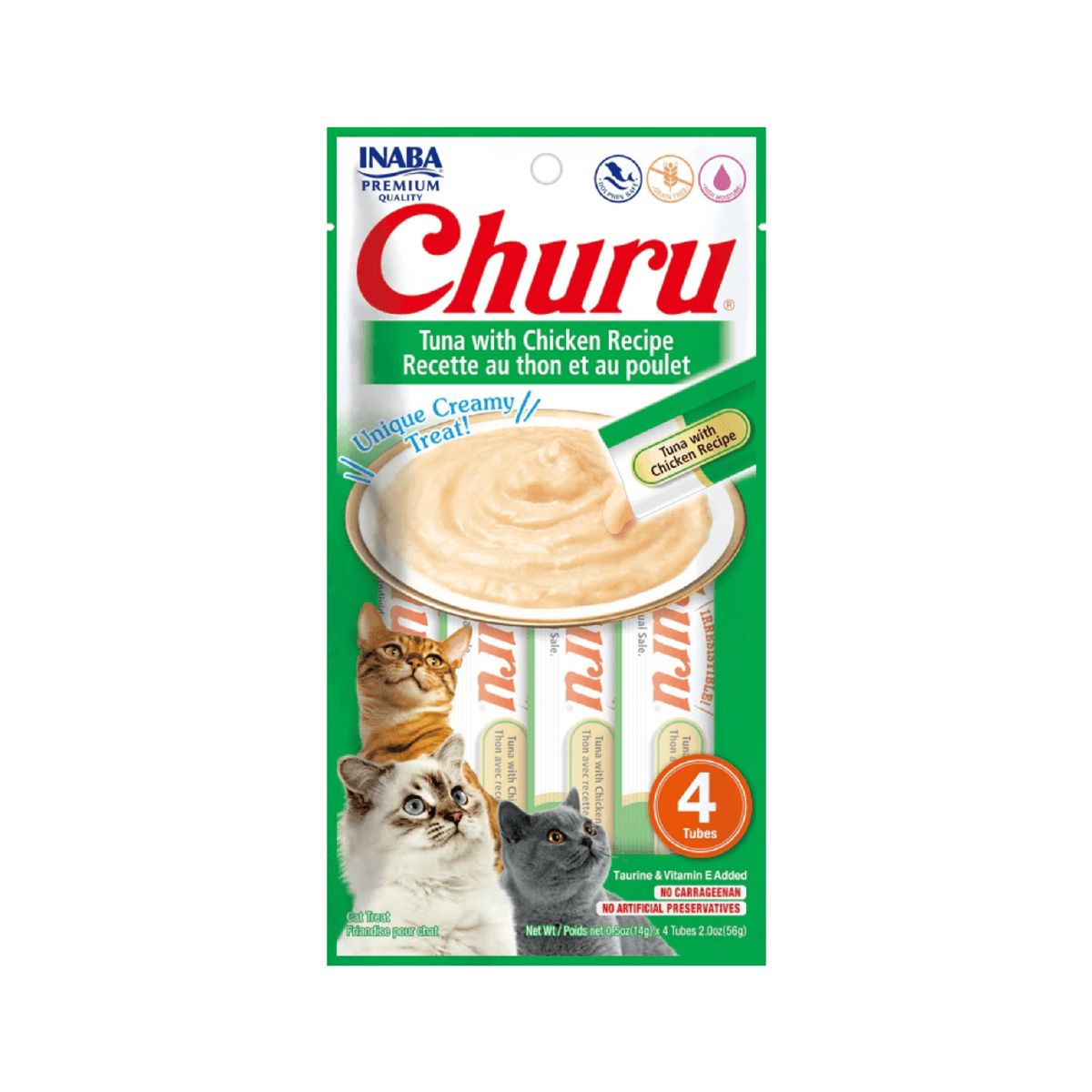 GENERICO - Snack Para Gato Cremoso Inaba Churu Atún Y Pollo 14 Gr