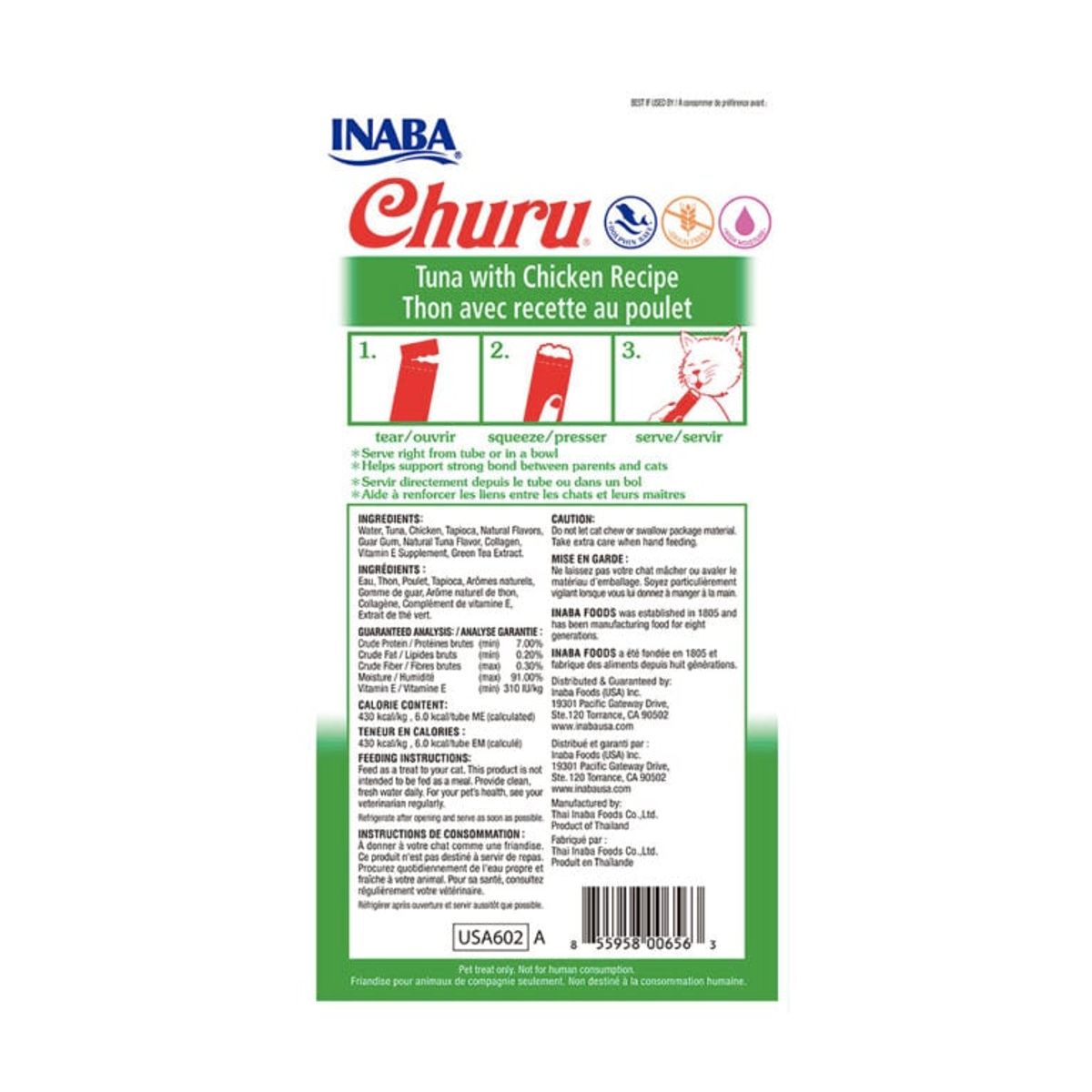 GENERICO - Snack Para Gato Cremoso Inaba Churu Atún Y Pollo 14 Gr