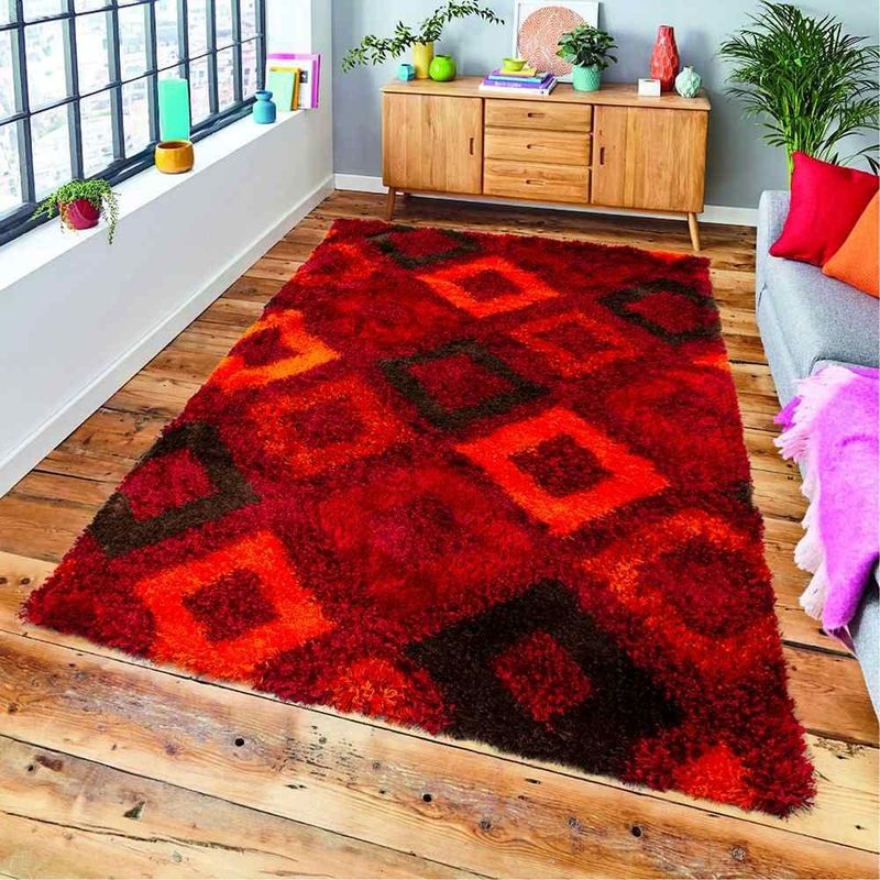 MITAPETE COM - Tapete Decorativo Moderno 133 X 190 cms Rojo