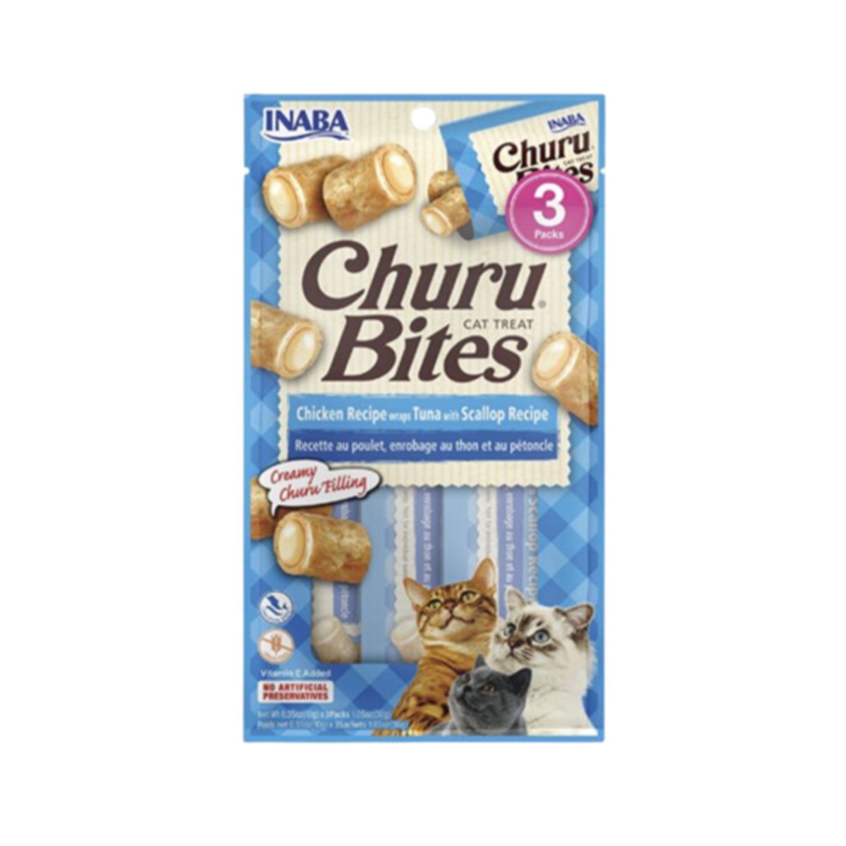 GENERICO - Snack Cremoso Para Gato Inaba Churu Bites Pollo Wraps Atún