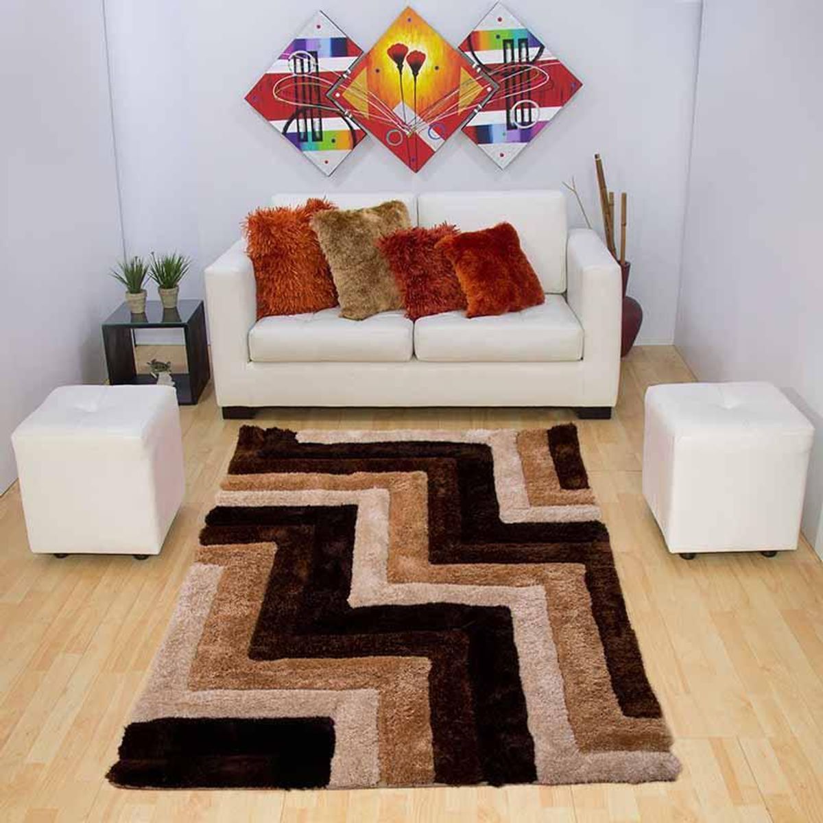 MITAPETE COM - Tapete Alfombra 3D 120 X 170cms Café