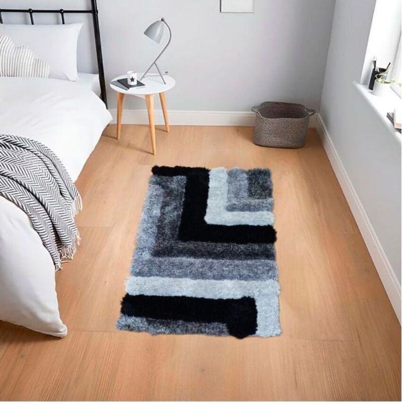 MITAPETE COM - Tapete Alfombra 3D Pie De Cama 60 X 100cms Gris