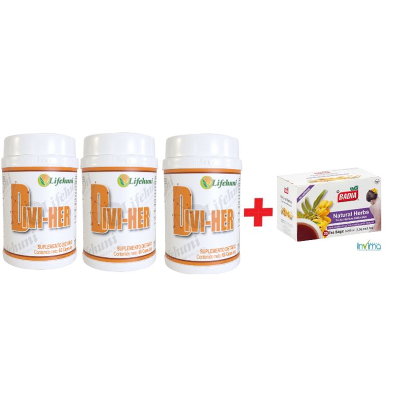 LIFEHUNI - Promoción Divi-Her Lifehuni Suplementos x3 Te Badia Multivitamínico