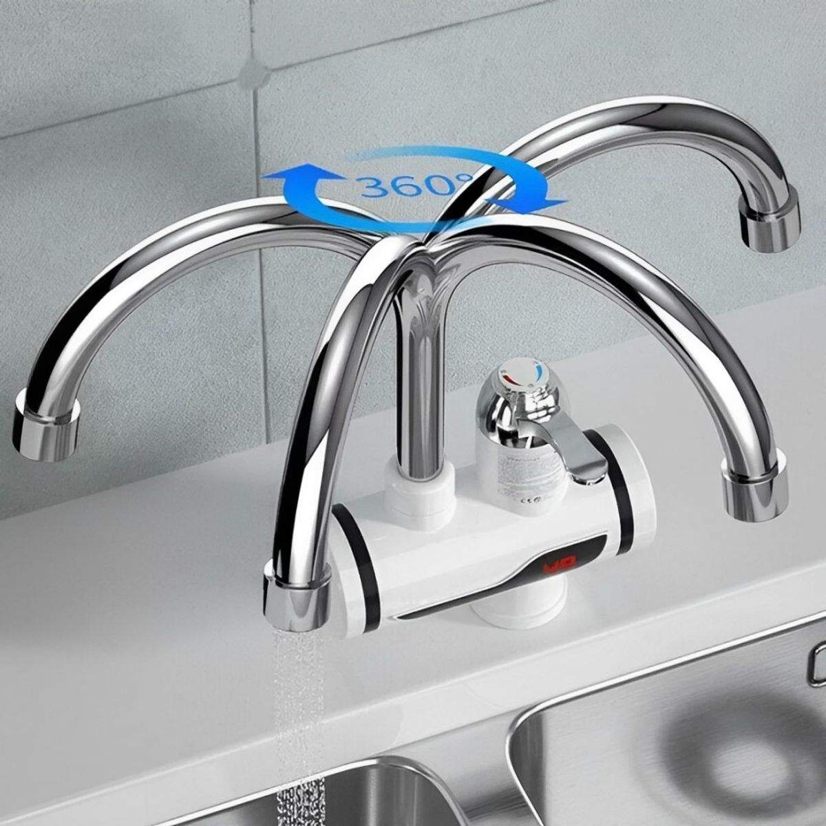 GENERICO - Grifo Calentador Agua Eléctrico Frío Y Caliente Cocina