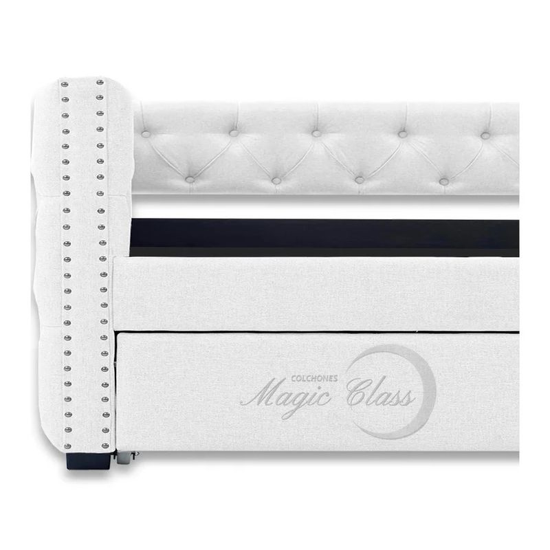 MAGIC CLASS - CAMA NIDO NEMESIS DUPLEX ECOCUERO BLANCO 100x190