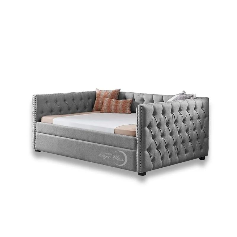 MAGIC CLASS - CAMA NIDO NEMESIS DUPLEX 100X190 ECOCUERO GRIS