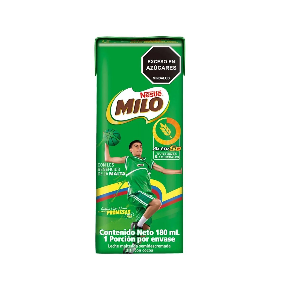 MILO - Leche Malteada Milo Cajita de 180mL