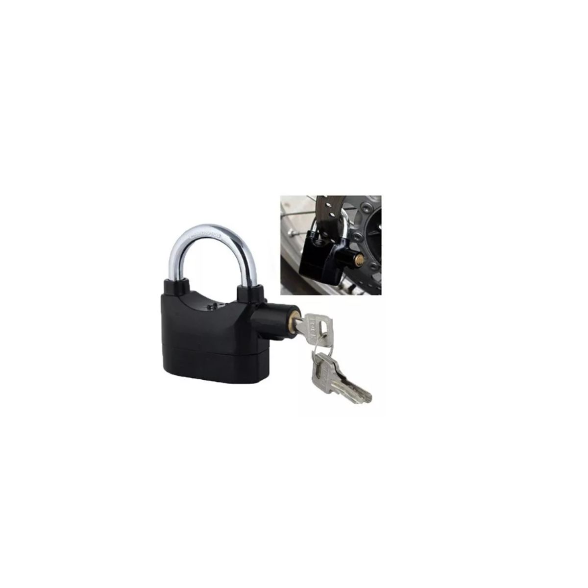 GENERICO - CANDADO PARA MOTO CON ALARMA