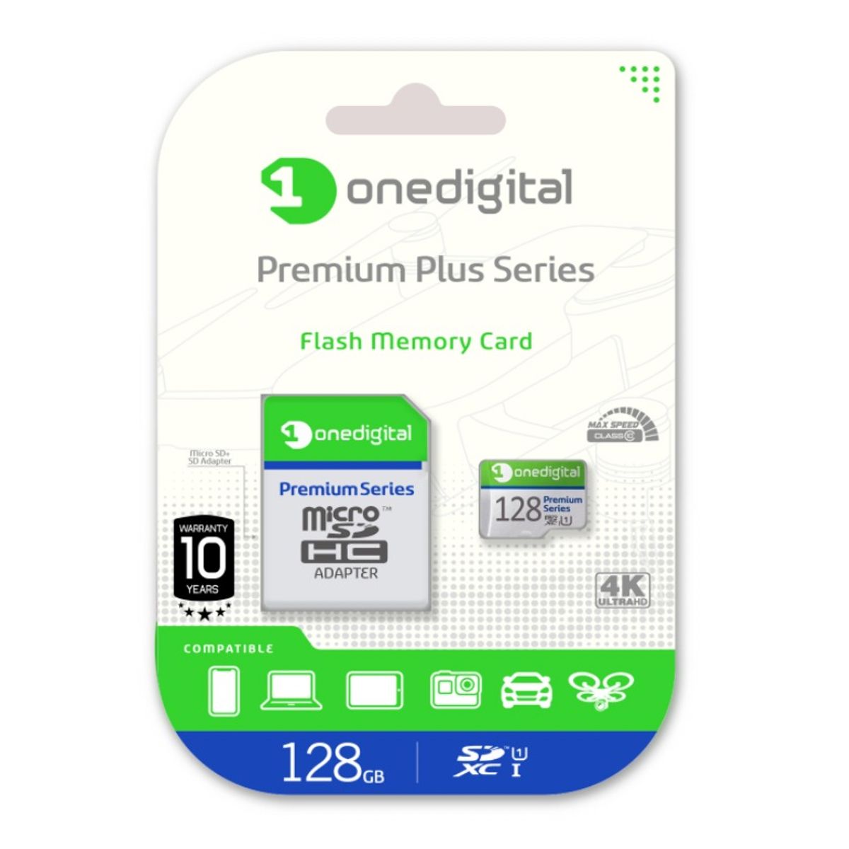 ONEDIGITAL - Memoria Micro Sd One Digital 128 gb Clase 10 4K Original
