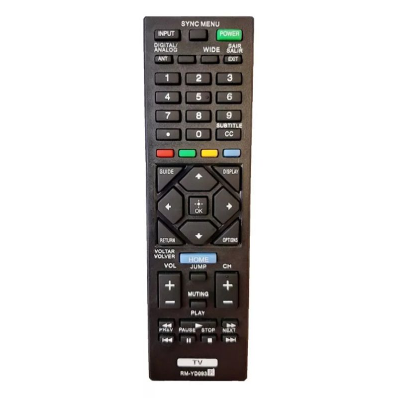 GENERICO - Control Remoto Para Tv Sony Smart Yd-093 + Forro + Pilas