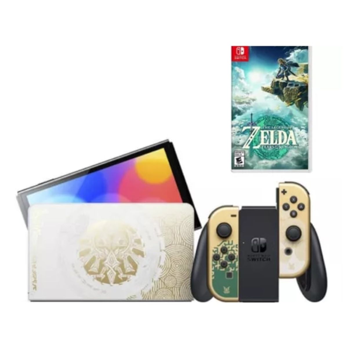 NINTENDO - Nintendo Switch Oled Edición Zelda + Juego Físico
