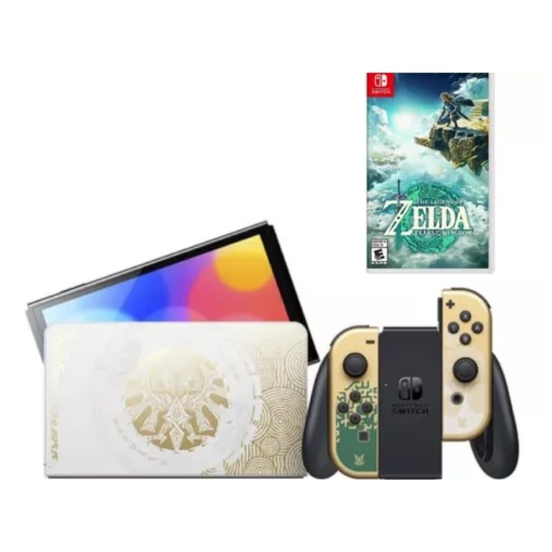 NINTENDO - Nintendo Switch Oled Edición Zelda + Juego Físico
