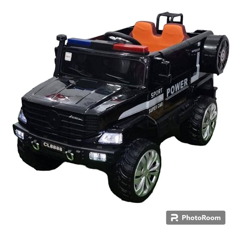 BEBESUNITA - CARRO  ELECTRICO DE  POLICIA NEGRO
