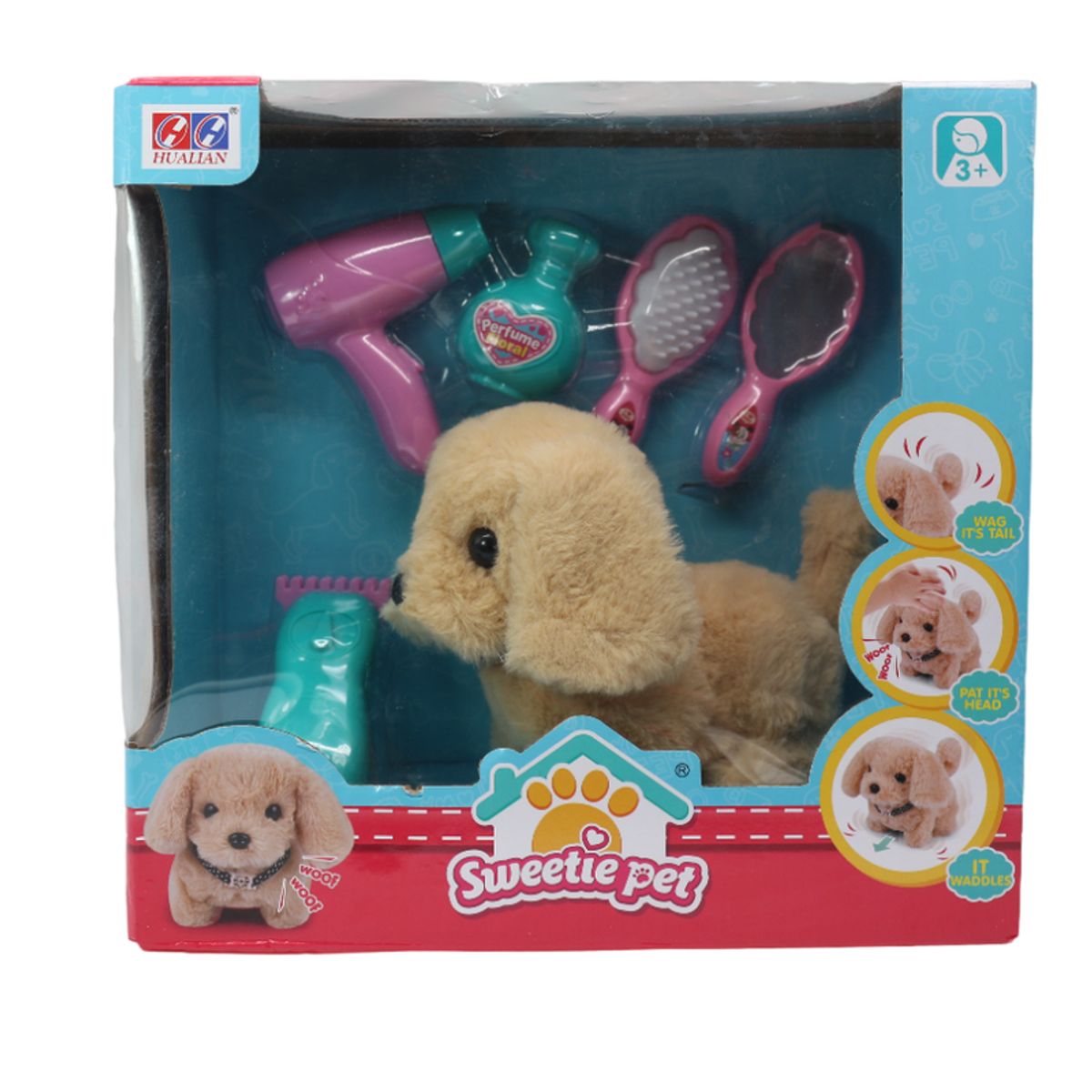 JUGUETELANDIA - PERRO SWEETIE PET SONIDOS Y MOVIMIENTO PILAS CAJA